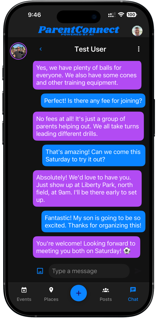 Skærmen Chat